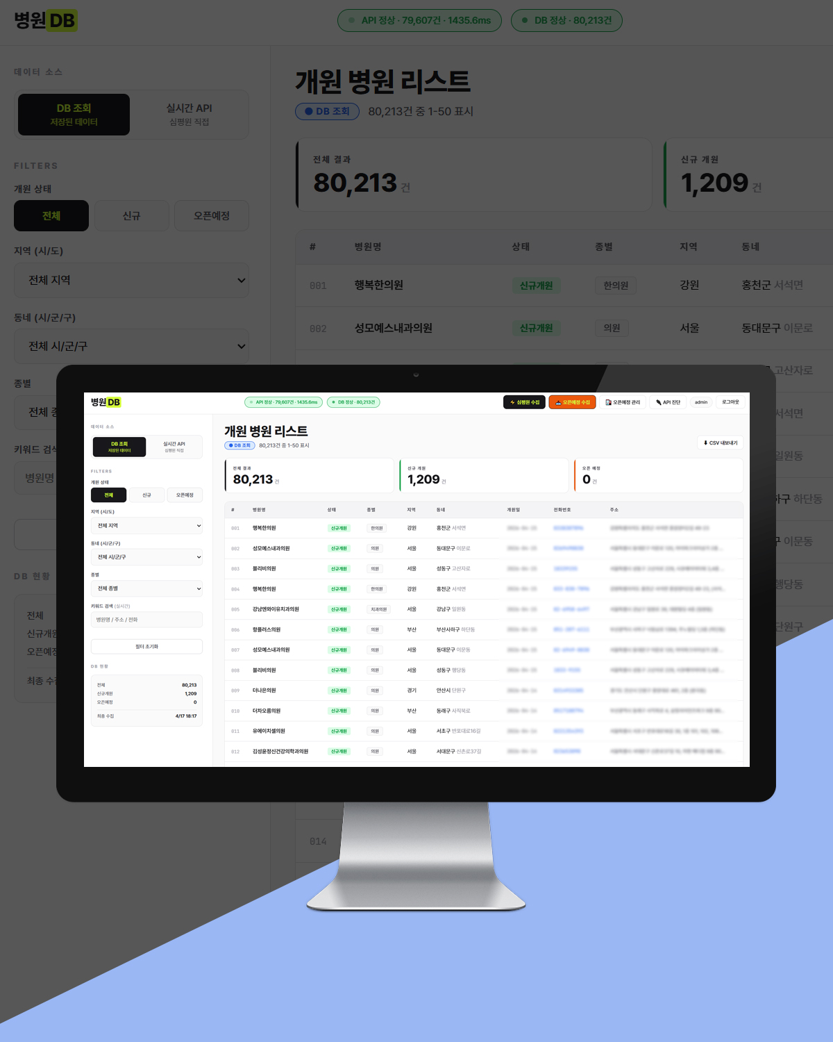 신규병원 관리시스템